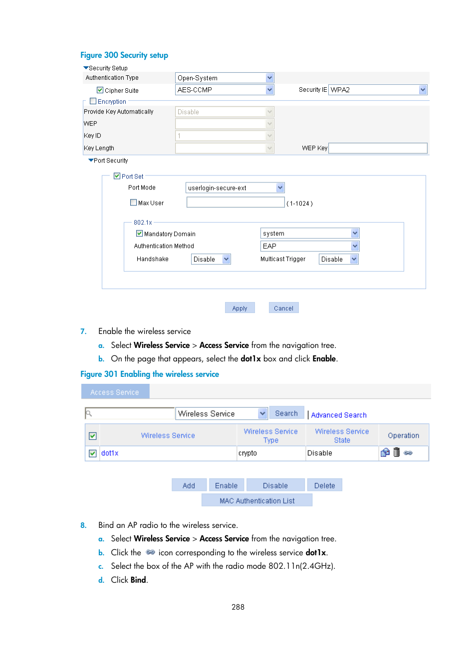 H3C Technologies H3C WX3000E Series Wireless Switches User Manual | Page 304 / 640