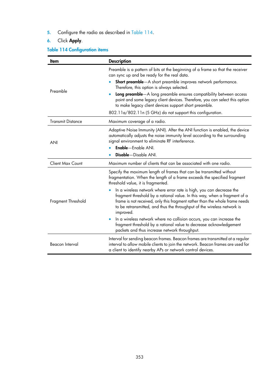 H3C Technologies H3C WX3000E Series Wireless Switches User Manual | Page 369 / 640
