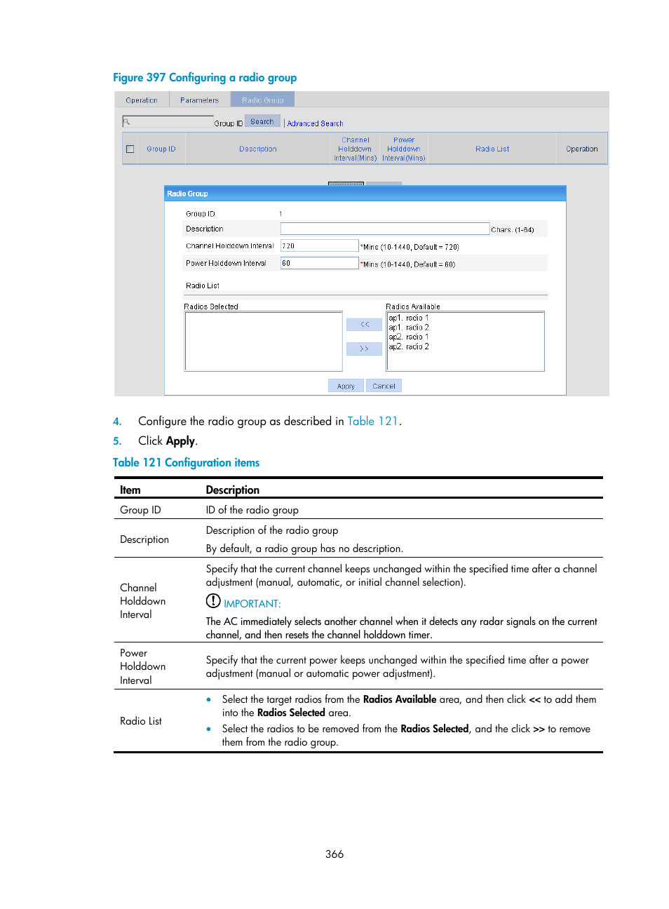 H3C Technologies H3C WX3000E Series Wireless Switches User Manual | Page 382 / 640