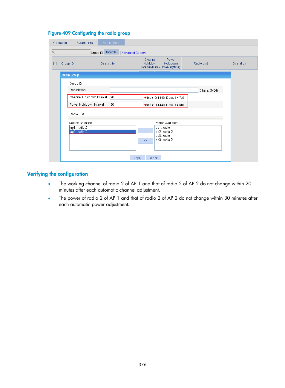 Verifying the configuration | H3C Technologies H3C WX3000E Series Wireless Switches User Manual | Page 392 / 640