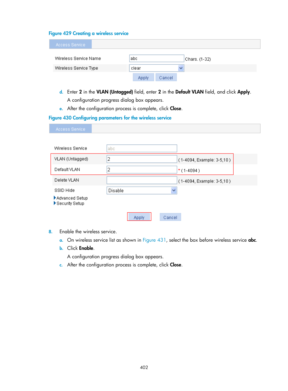 H3C Technologies H3C WX3000E Series Wireless Switches User Manual | Page 418 / 640