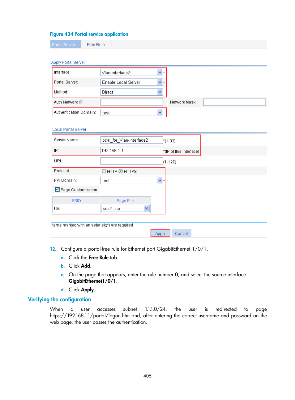 Verifying the configuration | H3C Technologies H3C WX3000E Series Wireless Switches User Manual | Page 421 / 640
