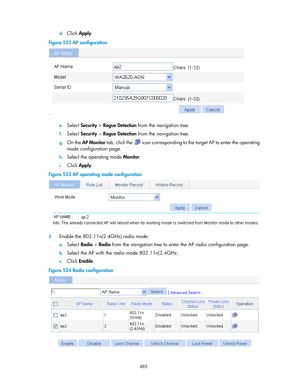 H3C Technologies H3C WX3000E Series Wireless Switches User Manual | Page 501 / 640