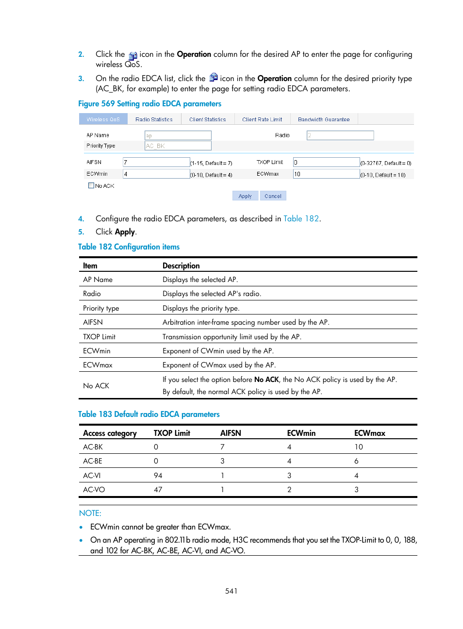 H3C Technologies H3C WX3000E Series Wireless Switches User Manual | Page 557 / 640