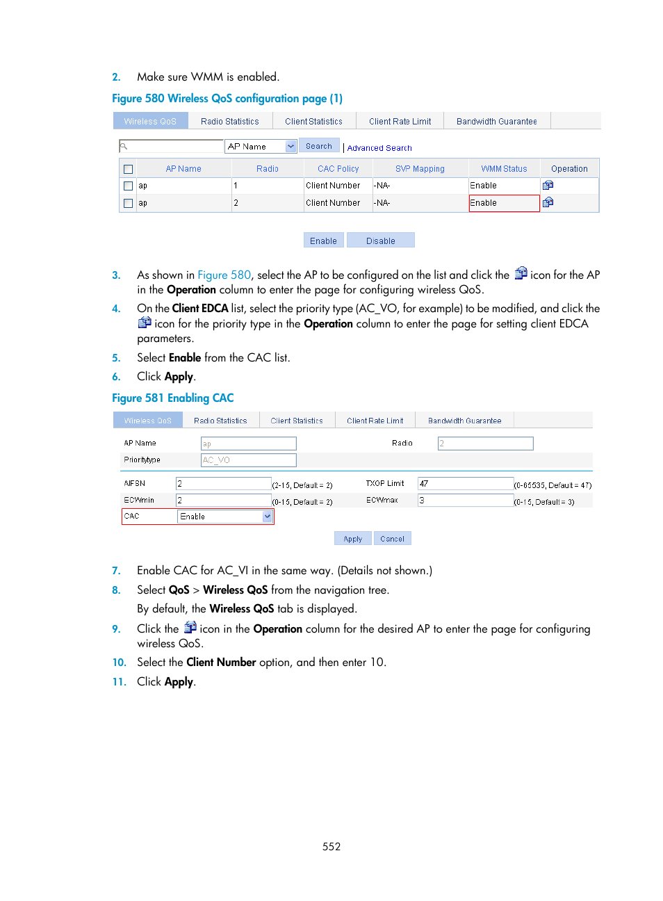 H3C Technologies H3C WX3000E Series Wireless Switches User Manual | Page 568 / 640