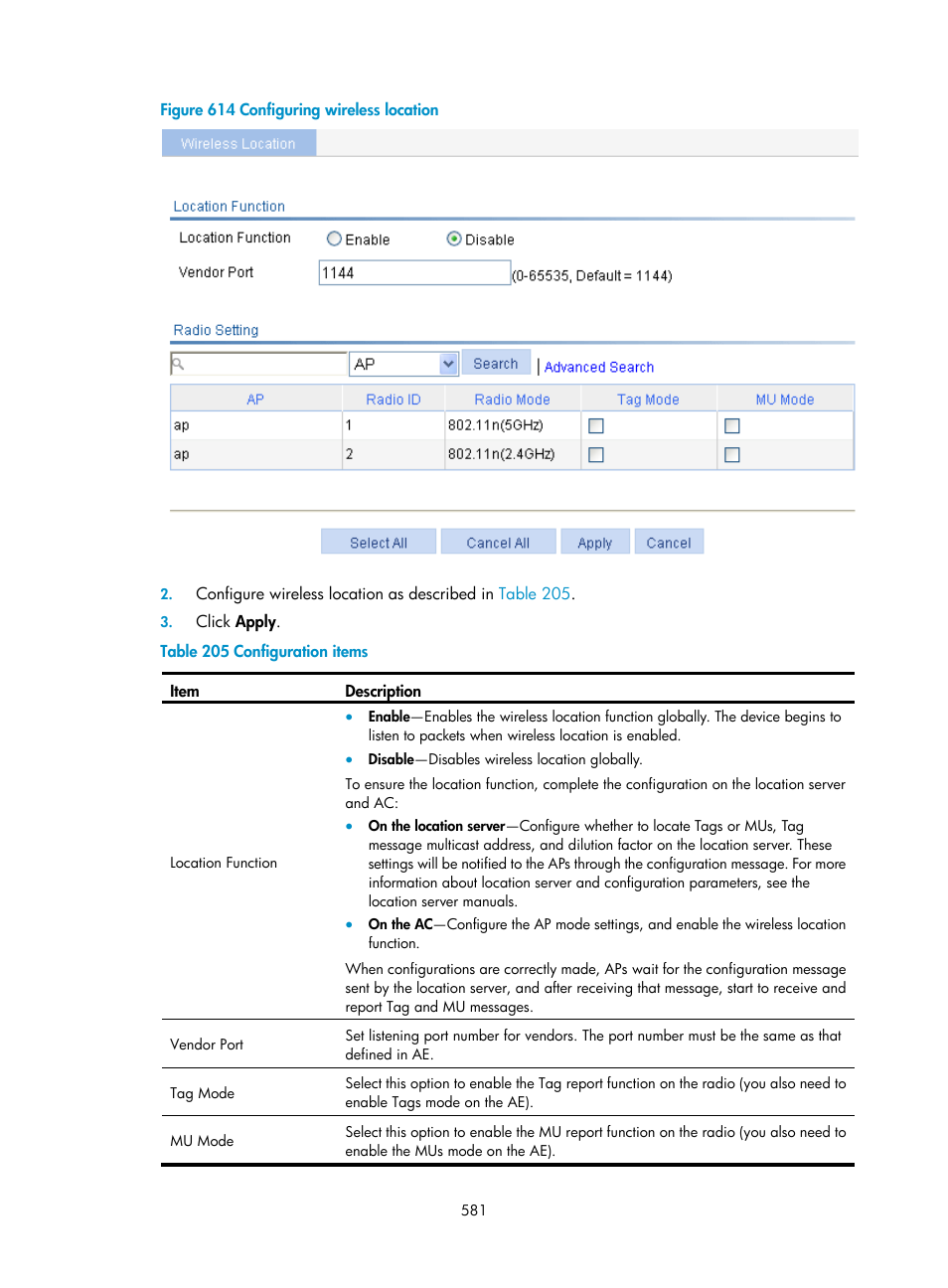 H3C Technologies H3C WX3000E Series Wireless Switches User Manual | Page 597 / 640