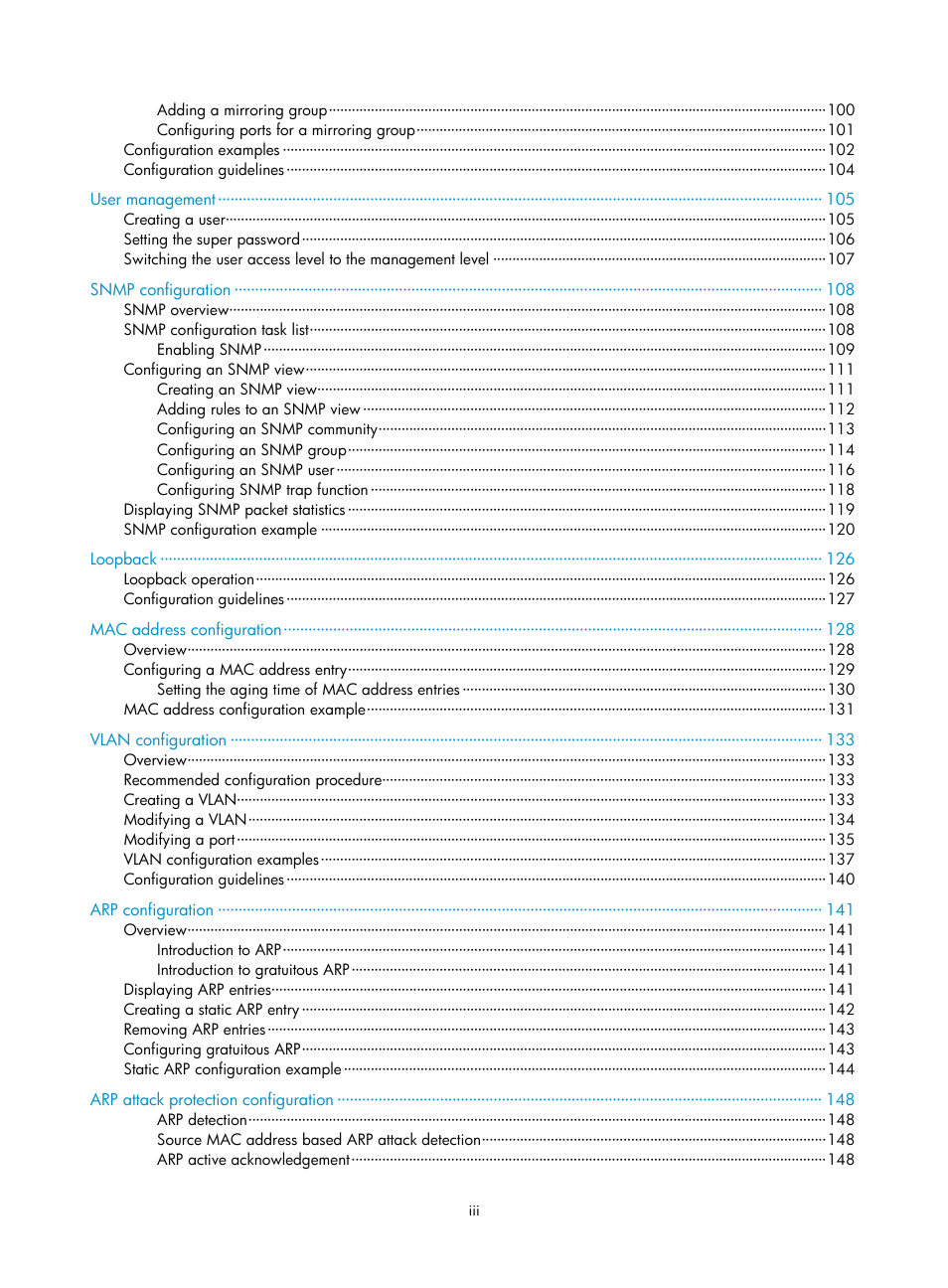 H3C Technologies H3C WX3000E Series Wireless Switches User Manual | Page 8 / 640