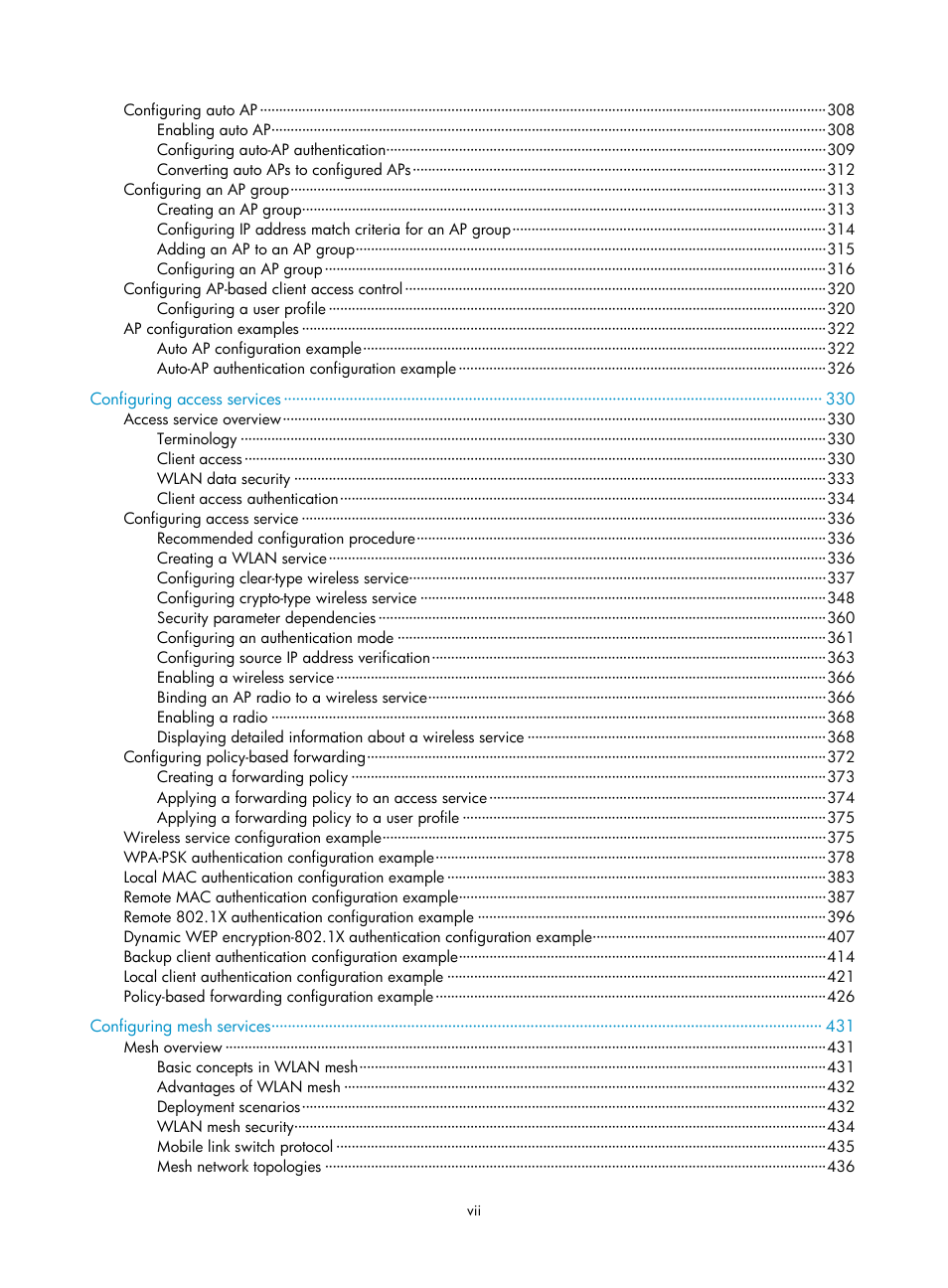 H3C Technologies H3C WX3000E Series Wireless Switches User Manual | Page 13 / 965