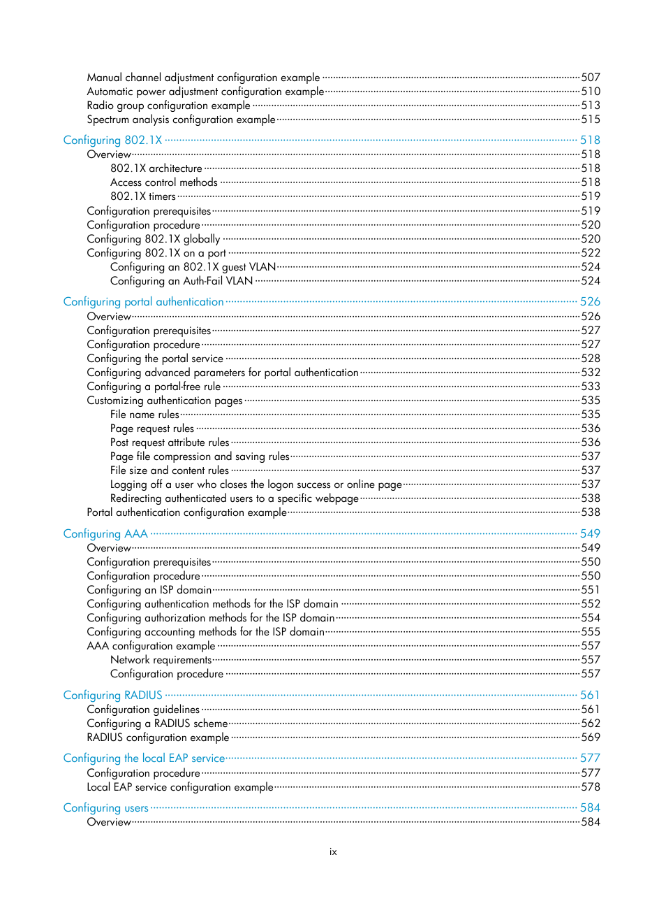 H3C Technologies H3C WX3000E Series Wireless Switches User Manual | Page 15 / 965