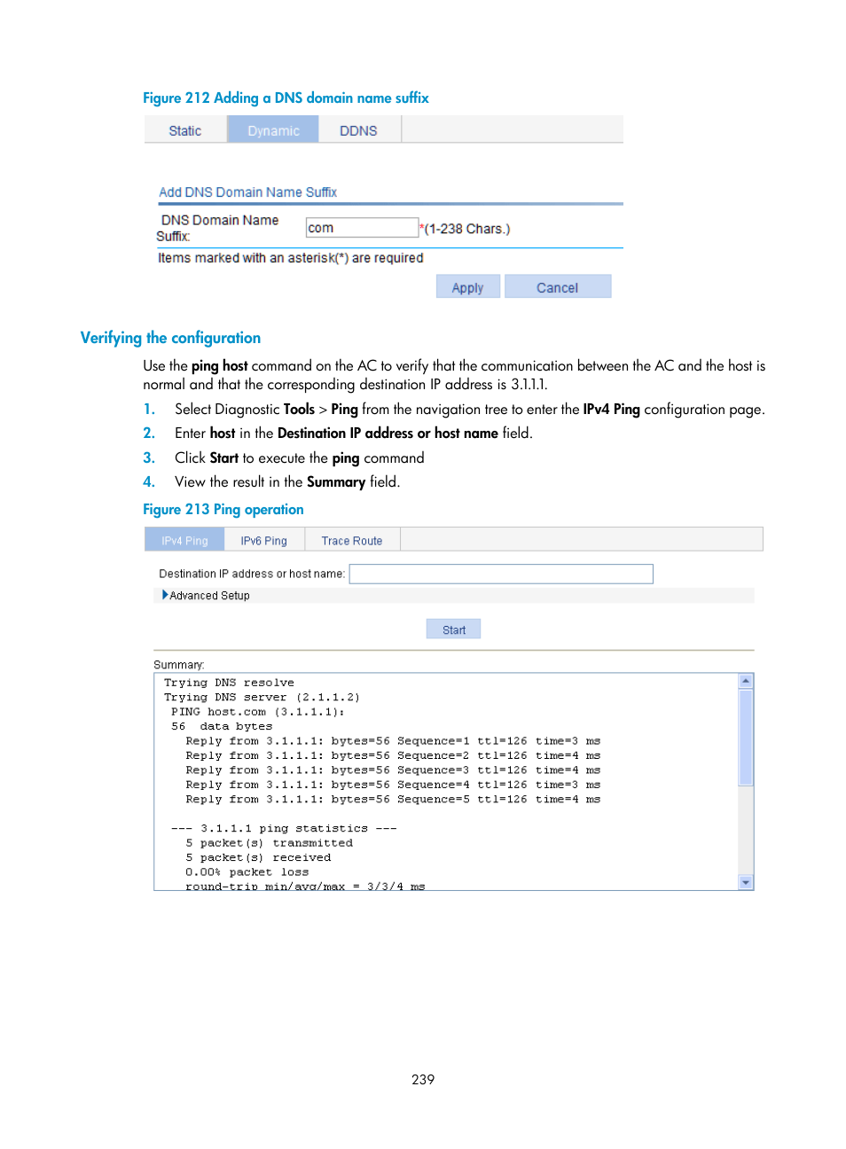 Verifying the configuration | H3C Technologies H3C WX3000E Series Wireless Switches User Manual | Page 260 / 965