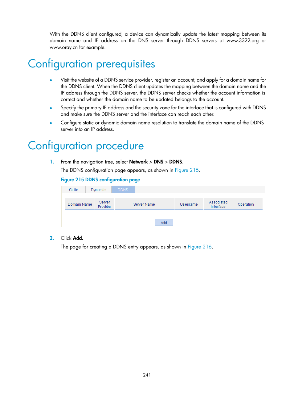 Configuration prerequisites, Configuration procedure | H3C Technologies H3C WX3000E Series Wireless Switches User Manual | Page 262 / 965