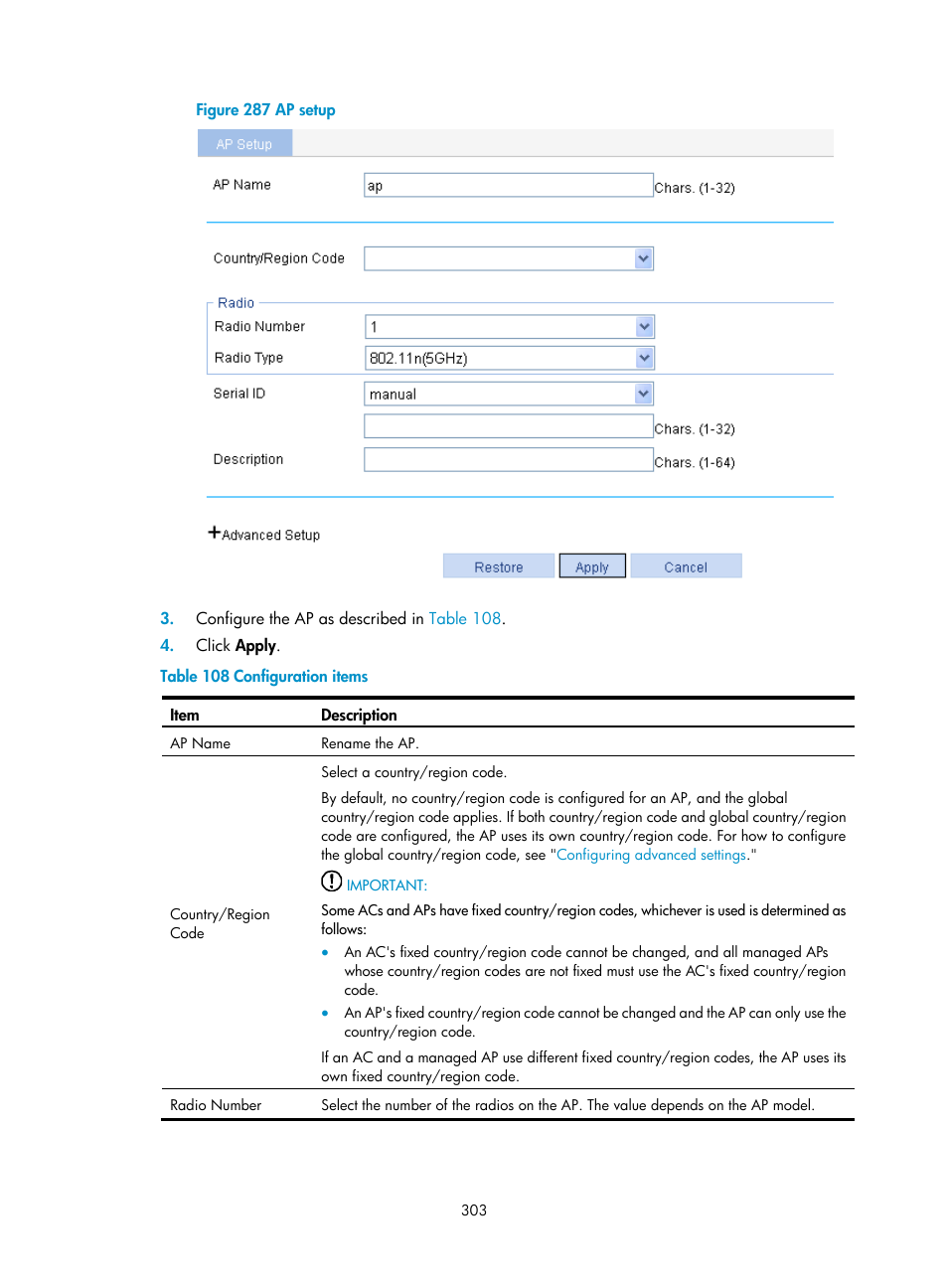 H3C Technologies H3C WX3000E Series Wireless Switches User Manual | Page 324 / 965