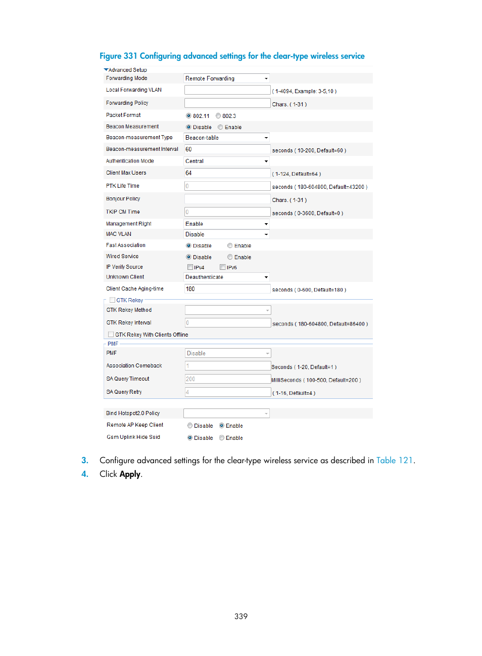 H3C Technologies H3C WX3000E Series Wireless Switches User Manual | Page 360 / 965