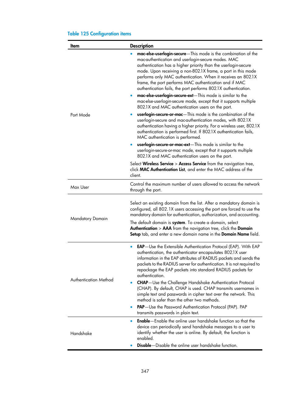 H3C Technologies H3C WX3000E Series Wireless Switches User Manual | Page 368 / 965