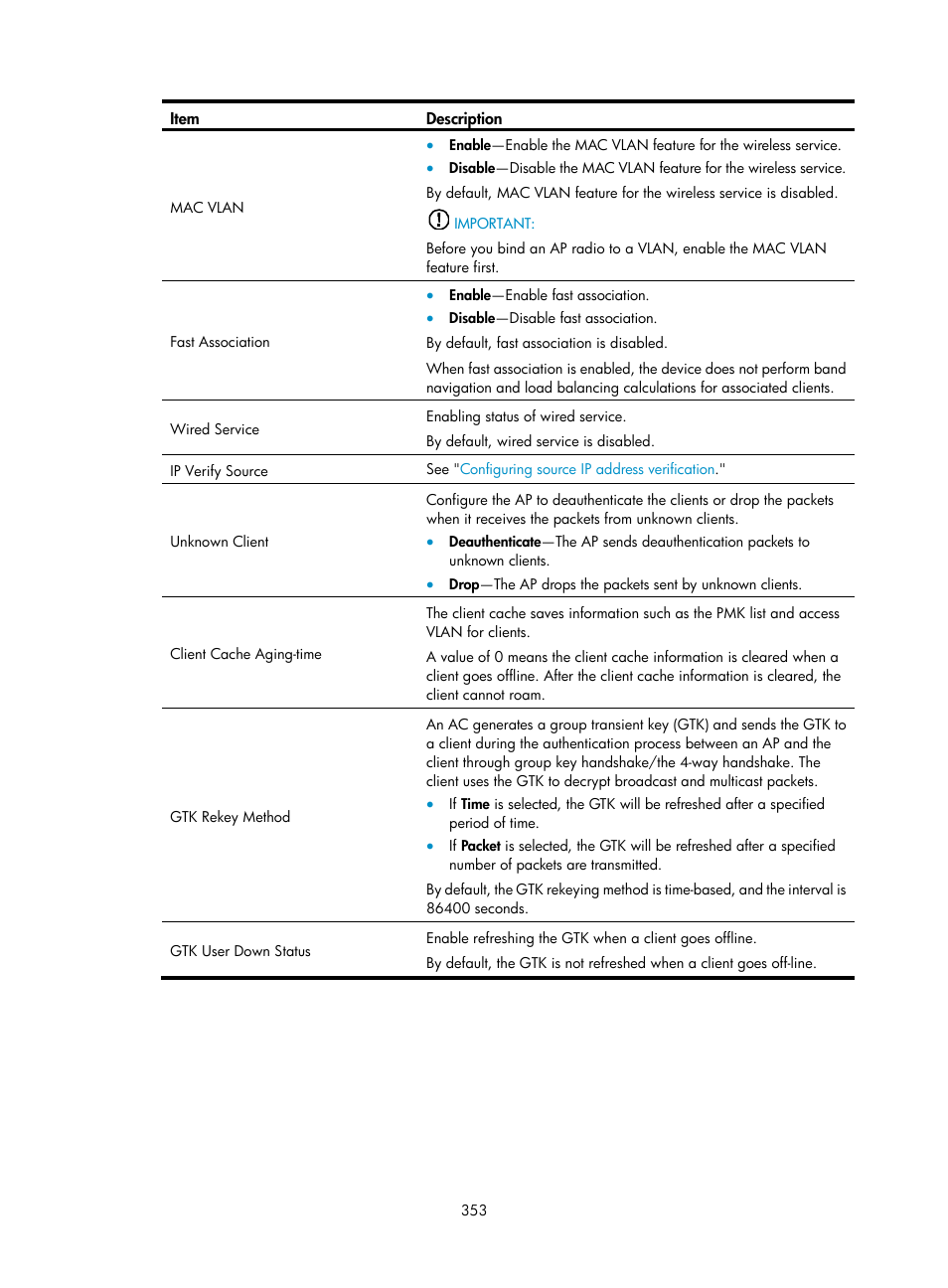 H3C Technologies H3C WX3000E Series Wireless Switches User Manual | Page 374 / 965