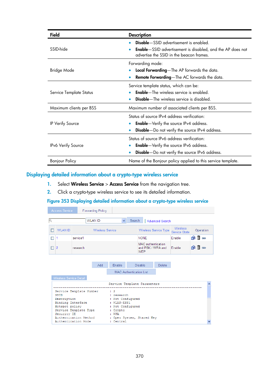 H3C Technologies H3C WX3000E Series Wireless Switches User Manual | Page 391 / 965