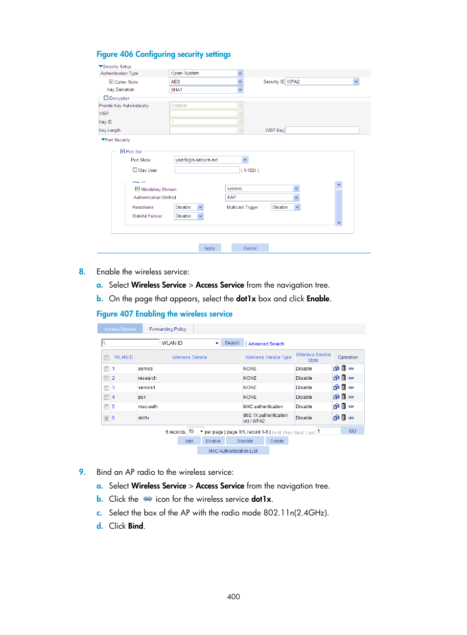 H3C Technologies H3C WX3000E Series Wireless Switches User Manual | Page 421 / 965