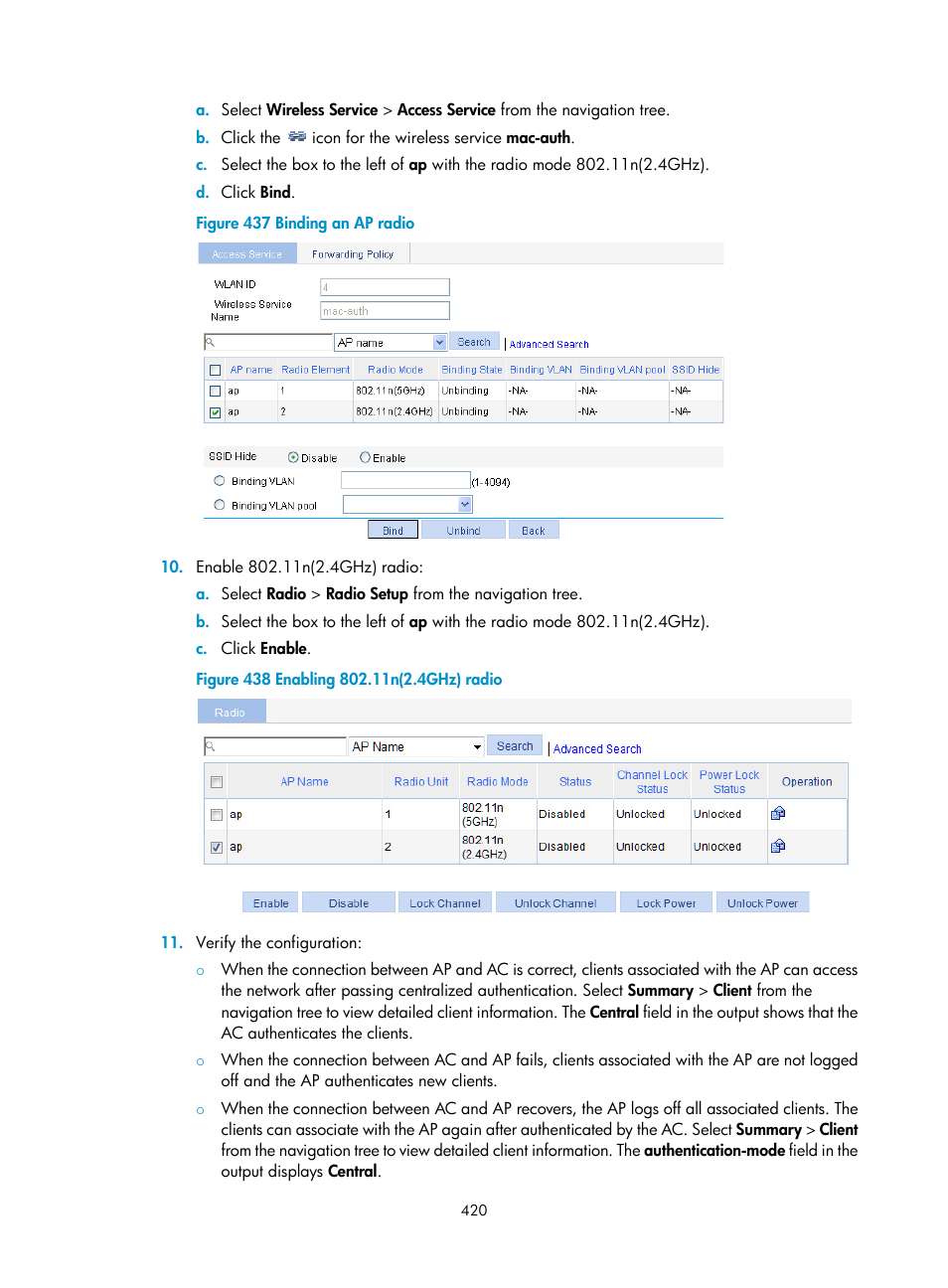 H3C Technologies H3C WX3000E Series Wireless Switches User Manual | Page 441 / 965