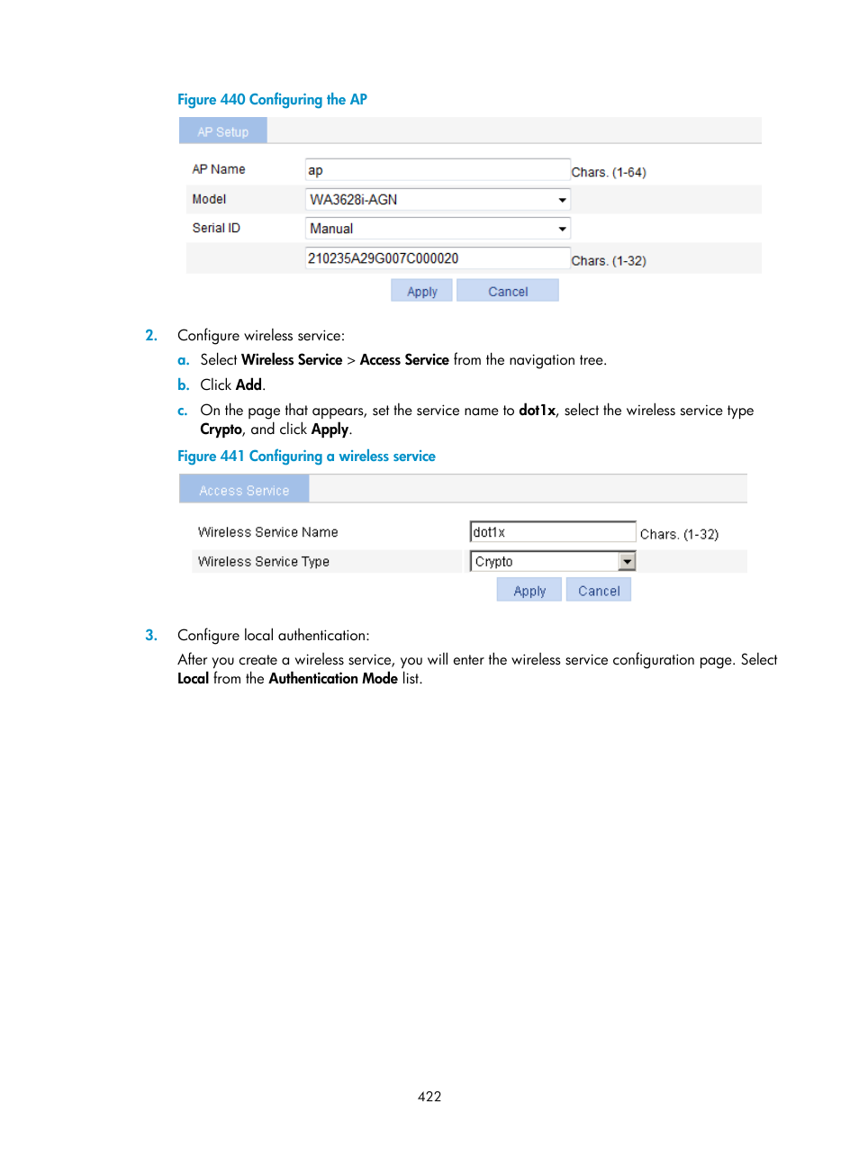 H3C Technologies H3C WX3000E Series Wireless Switches User Manual | Page 443 / 965