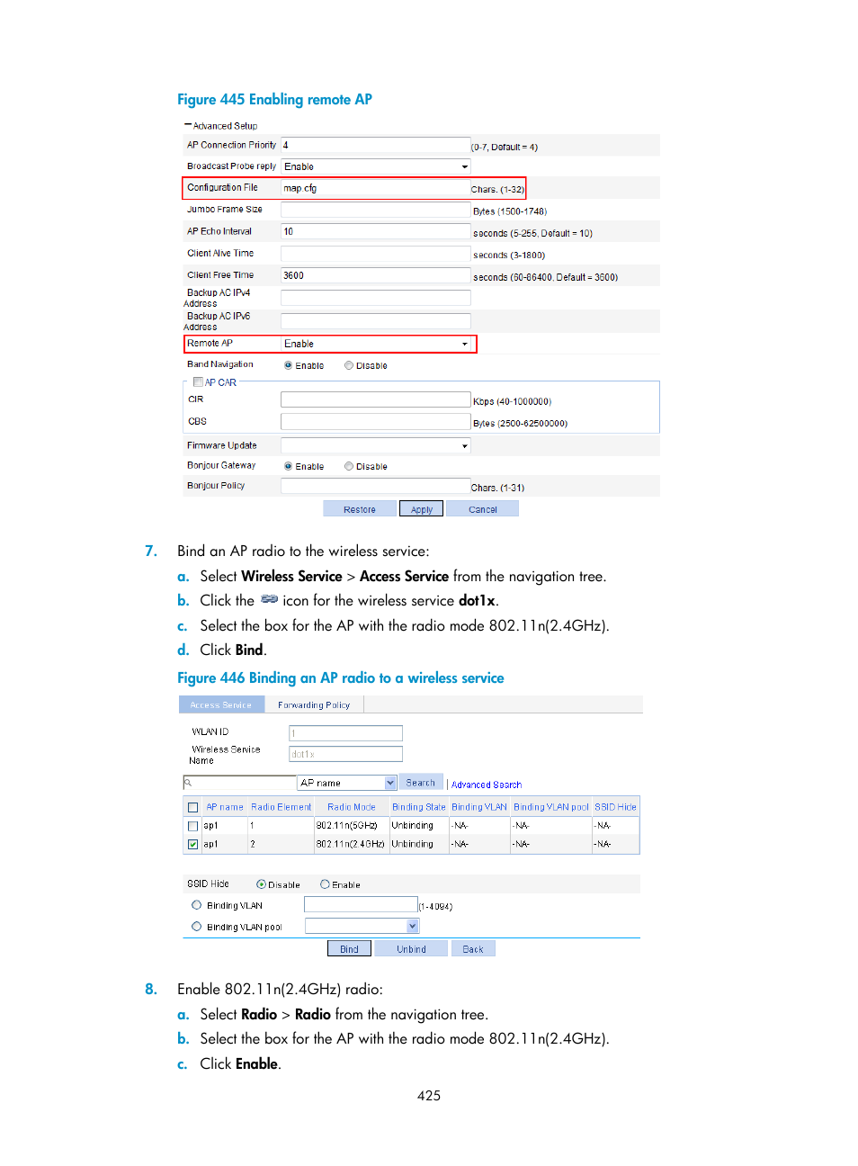 H3C Technologies H3C WX3000E Series Wireless Switches User Manual | Page 446 / 965