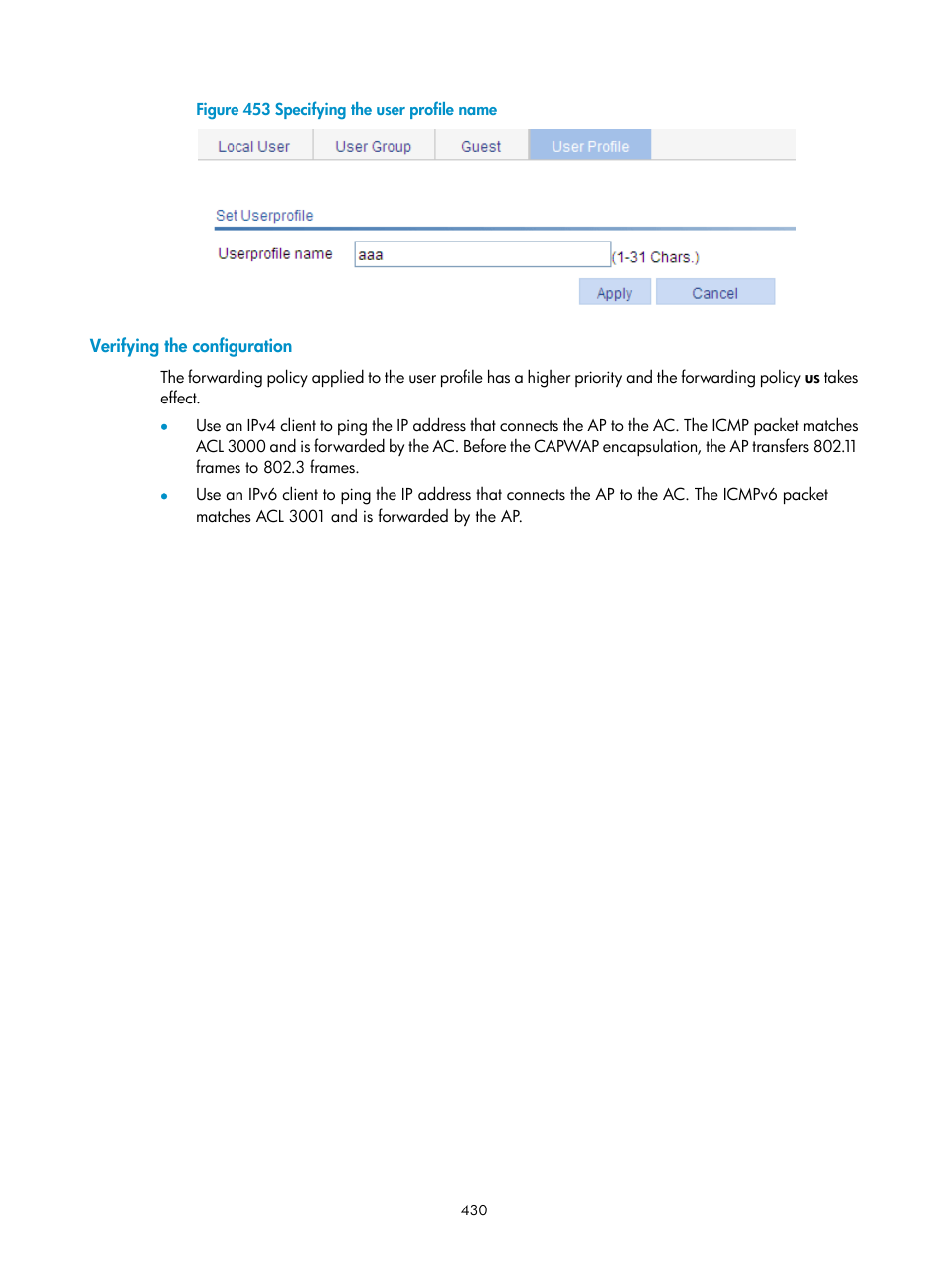 Verifying the configuration | H3C Technologies H3C WX3000E Series Wireless Switches User Manual | Page 451 / 965