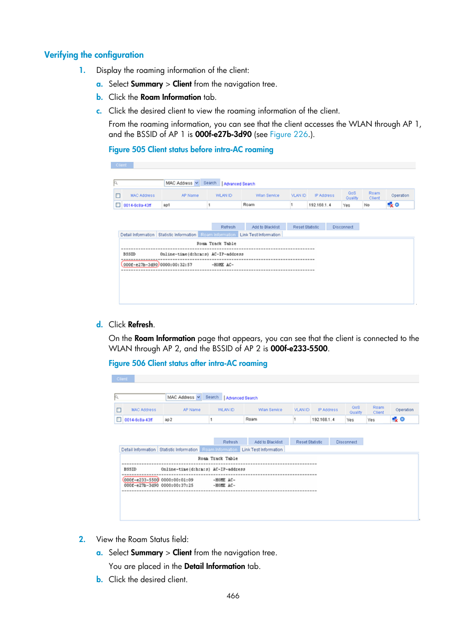 Verifying the configuration | H3C Technologies H3C WX3000E Series Wireless Switches User Manual | Page 487 / 965