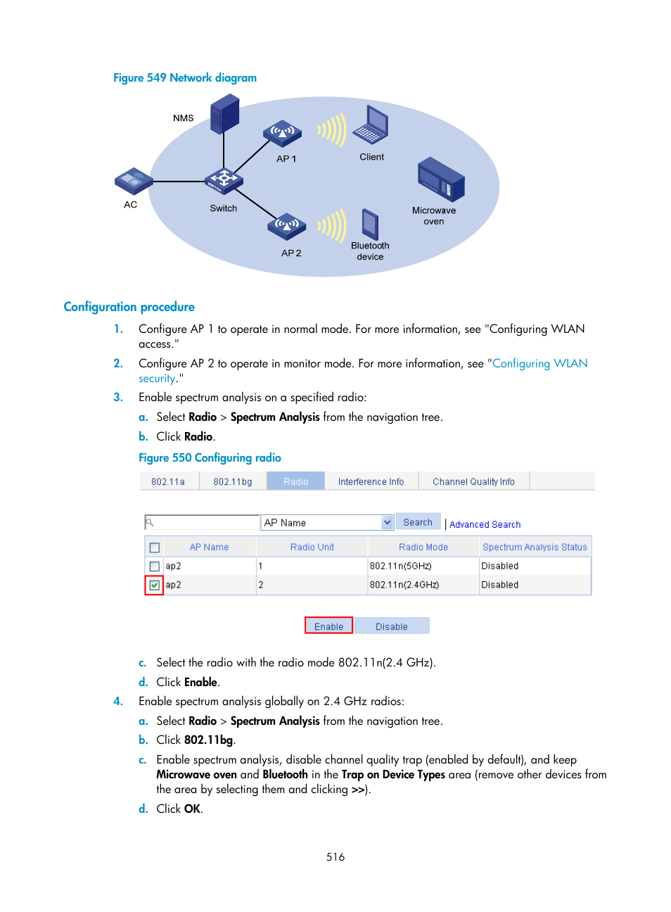 Configuration procedure | H3C Technologies H3C WX3000E Series Wireless Switches User Manual | Page 537 / 965