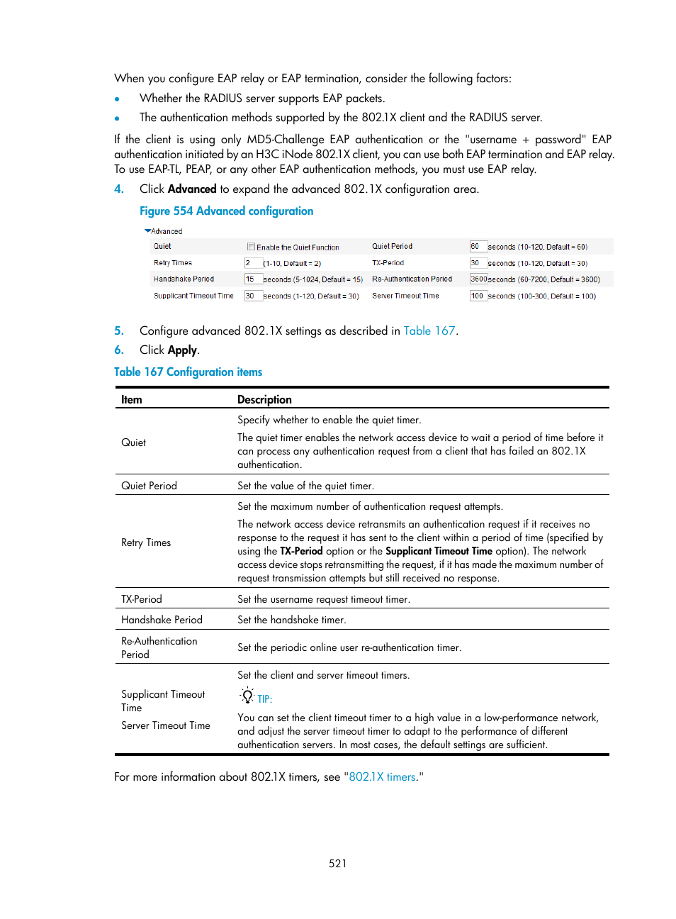 H3C Technologies H3C WX3000E Series Wireless Switches User Manual | Page 542 / 965