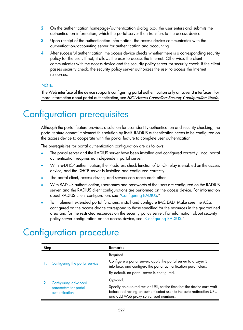 Configuration prerequisites, Configuration procedure | H3C Technologies H3C WX3000E Series Wireless Switches User Manual | Page 548 / 965