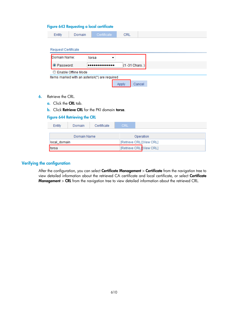 Verifying the configuration | H3C Technologies H3C WX3000E Series Wireless Switches User Manual | Page 631 / 965