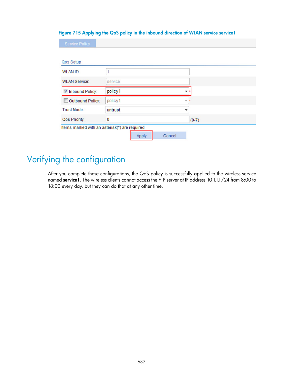 Verifying the configuration, Figure 436, Selec | H3C Technologies H3C WX3000E Series Wireless Switches User Manual | Page 708 / 965