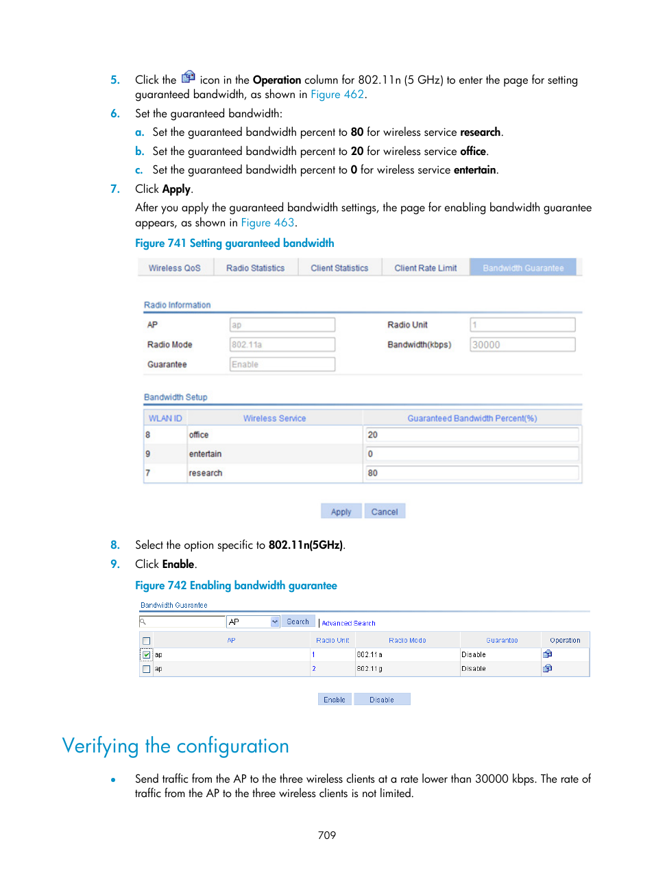 Verifying the configuration | H3C Technologies H3C WX3000E Series Wireless Switches User Manual | Page 730 / 965