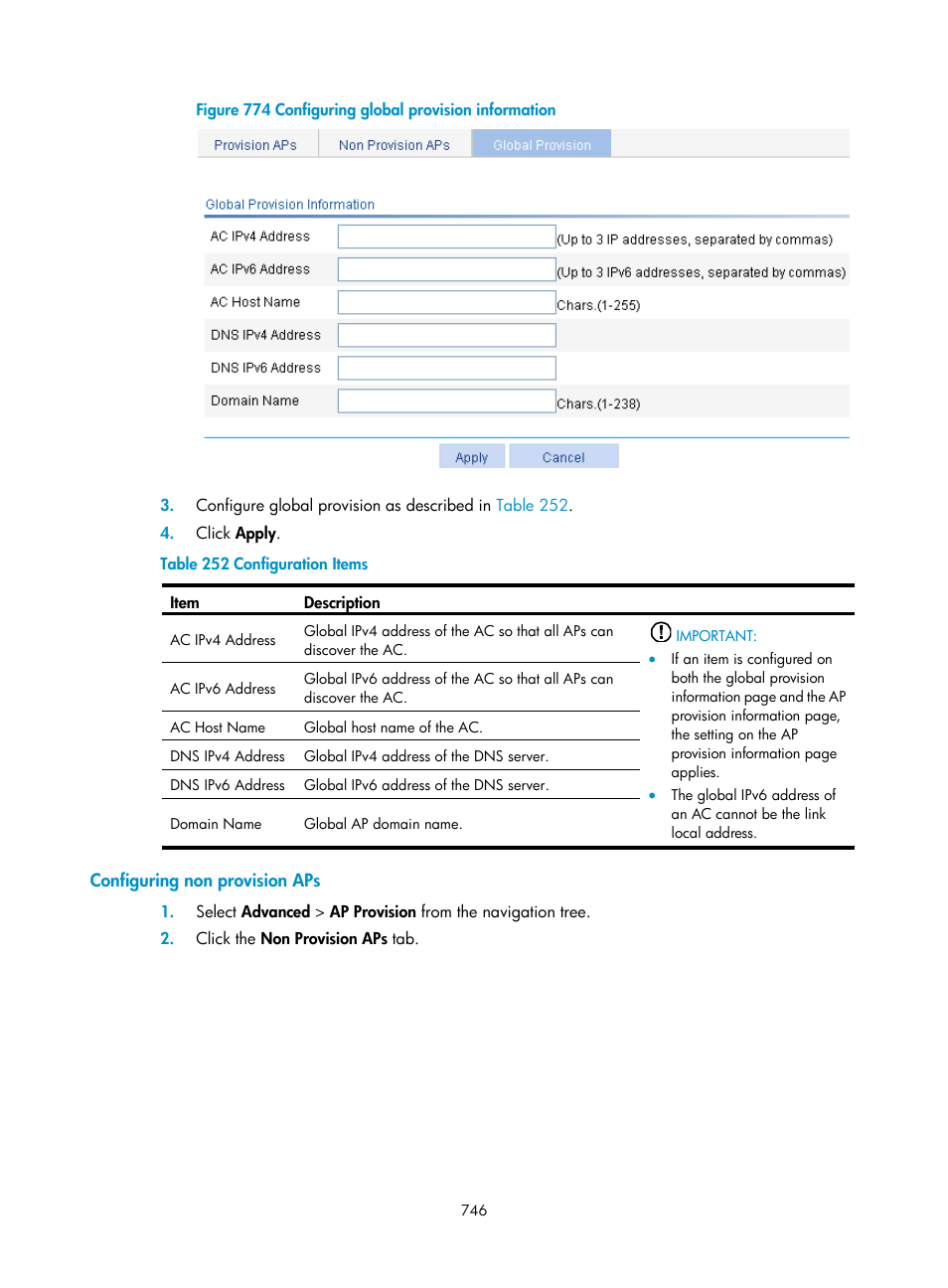 Configuring non provision aps | H3C Technologies H3C WX3000E Series Wireless Switches User Manual | Page 767 / 965