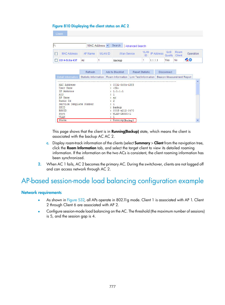 Network requirements | H3C Technologies H3C WX3000E Series Wireless Switches User Manual | Page 798 / 965