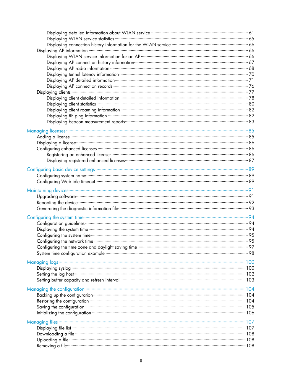 H3C Technologies H3C WX3000E Series Wireless Switches User Manual | Page 8 / 965