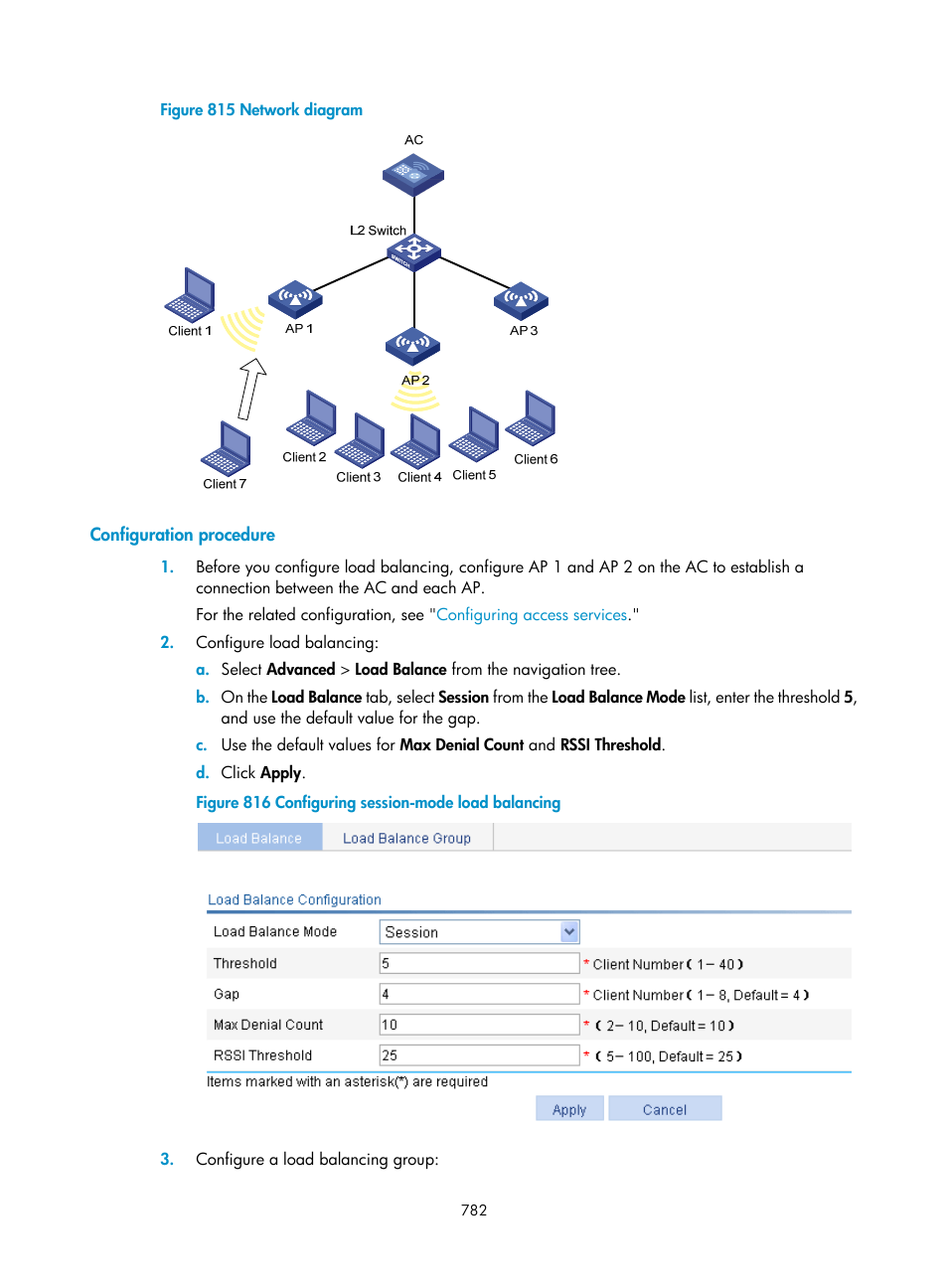 Configuration procedure | H3C Technologies H3C WX3000E Series Wireless Switches User Manual | Page 803 / 965