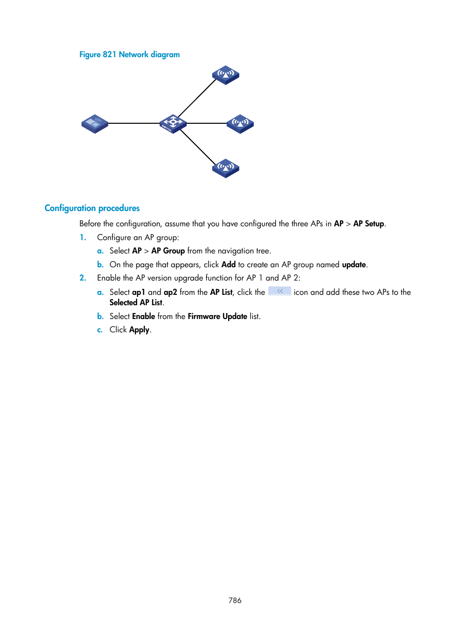 Configuration procedures | H3C Technologies H3C WX3000E Series Wireless Switches User Manual | Page 807 / 965