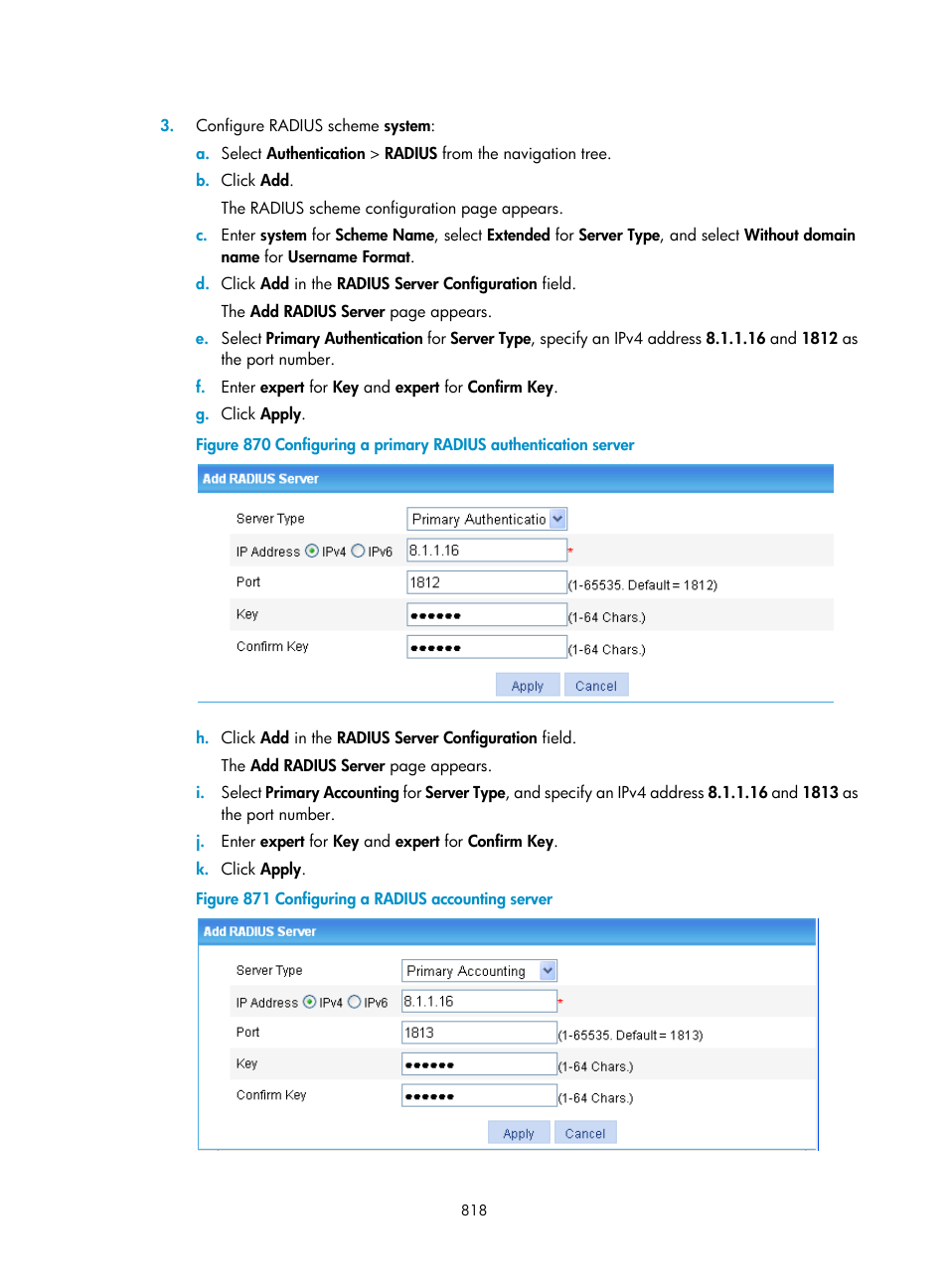 H3C Technologies H3C WX3000E Series Wireless Switches User Manual | Page 839 / 965