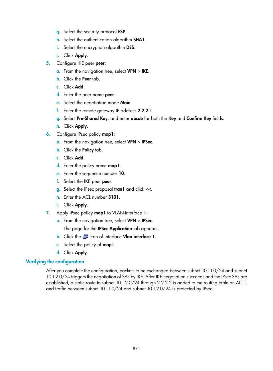 Verifying the configuration | H3C Technologies H3C WX3000E Series Wireless Switches User Manual | Page 892 / 965