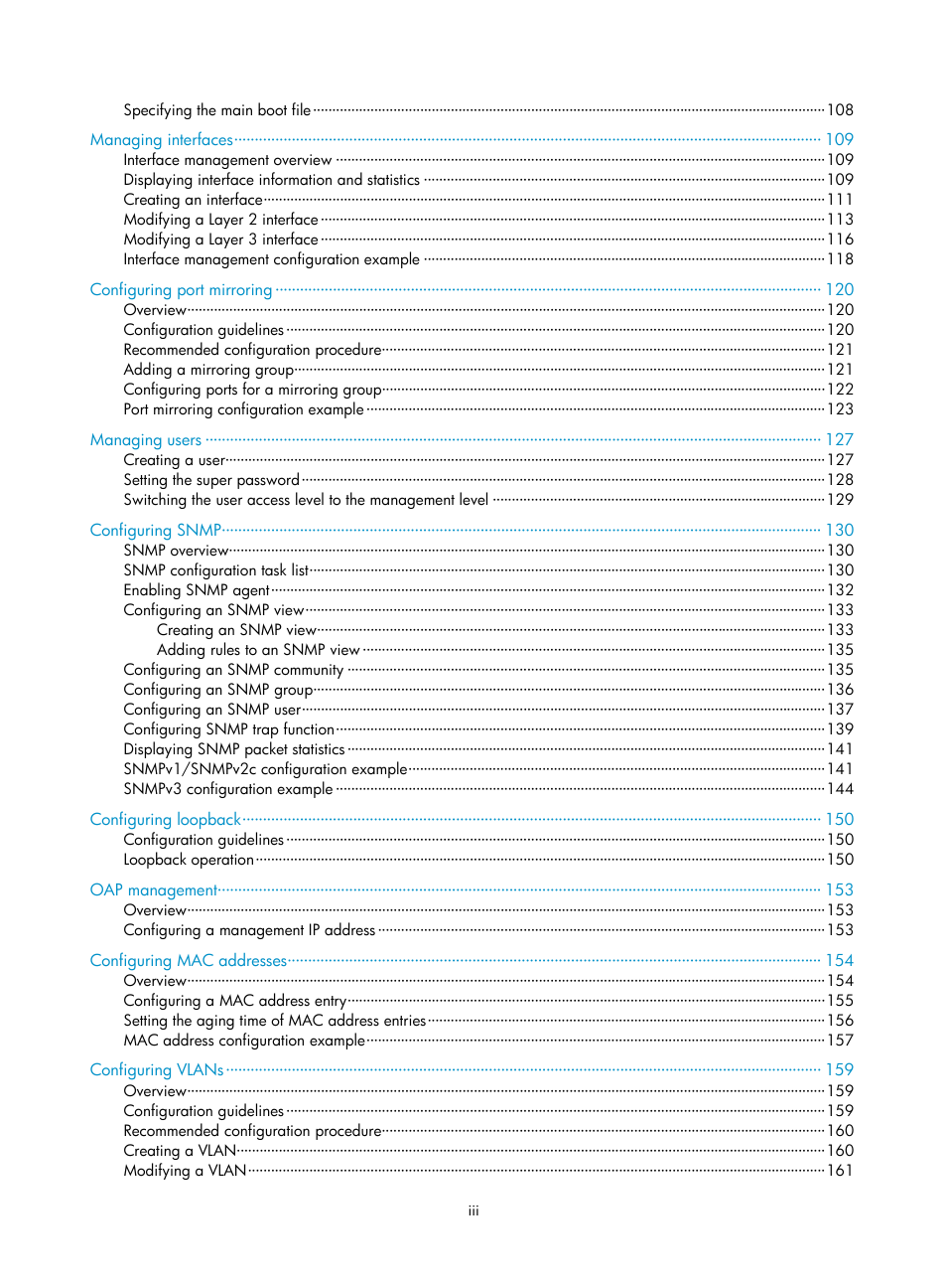 H3C Technologies H3C WX3000E Series Wireless Switches User Manual | Page 9 / 965