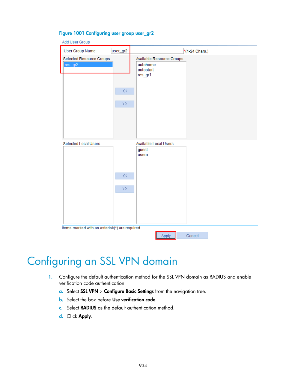Configuring an ssl vpn domain | H3C Technologies H3C WX3000E Series Wireless Switches User Manual | Page 955 / 965