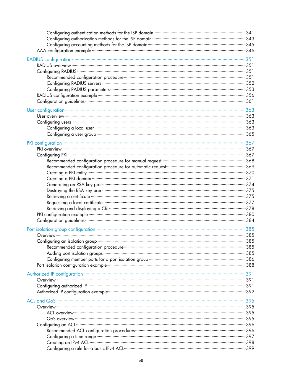 H3C Technologies H3C WX3000E Series Wireless Switches User Manual | Page 12 / 459