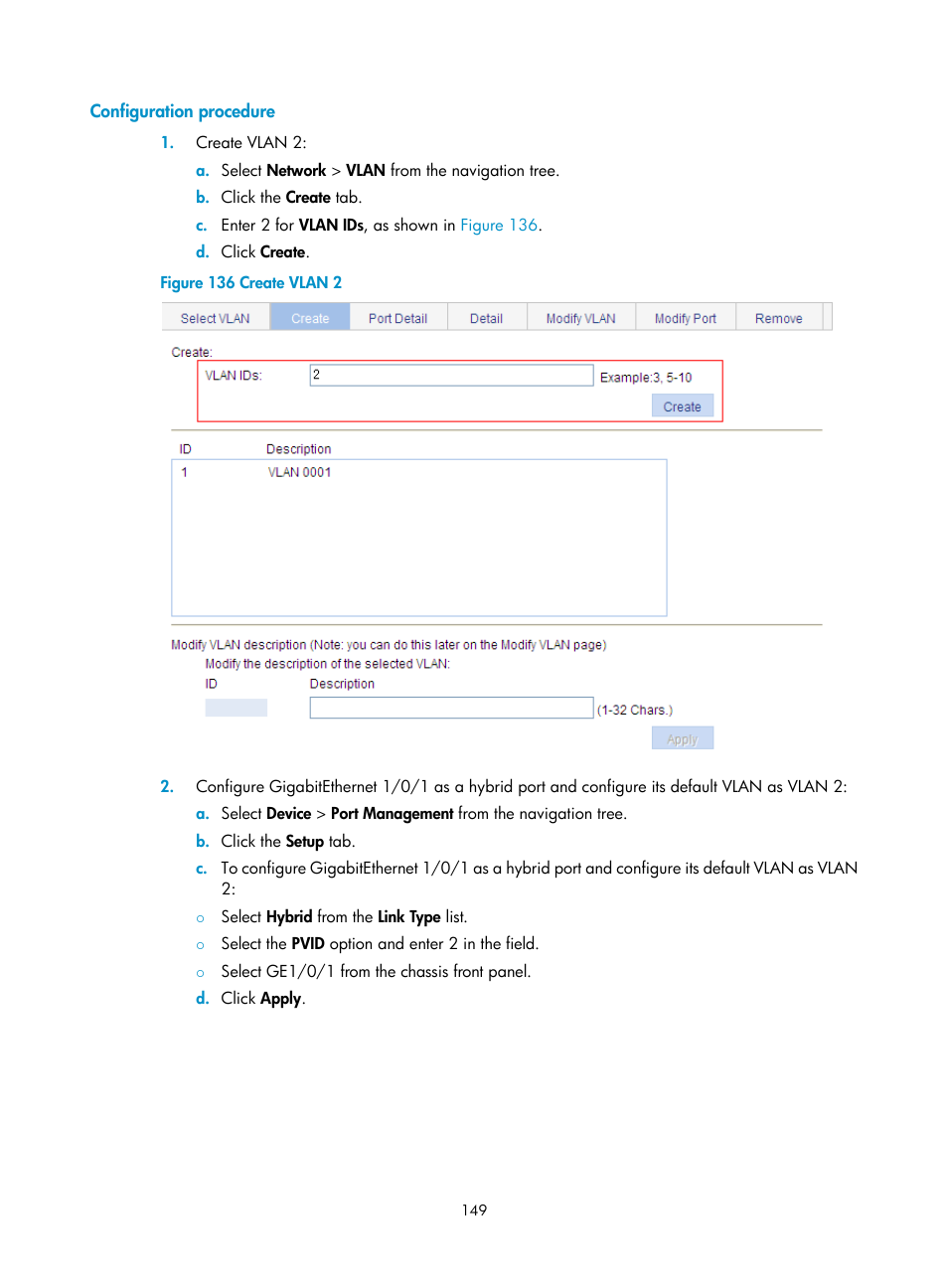 Configuration procedure | H3C Technologies H3C WX3000E Series Wireless Switches User Manual | Page 162 / 459