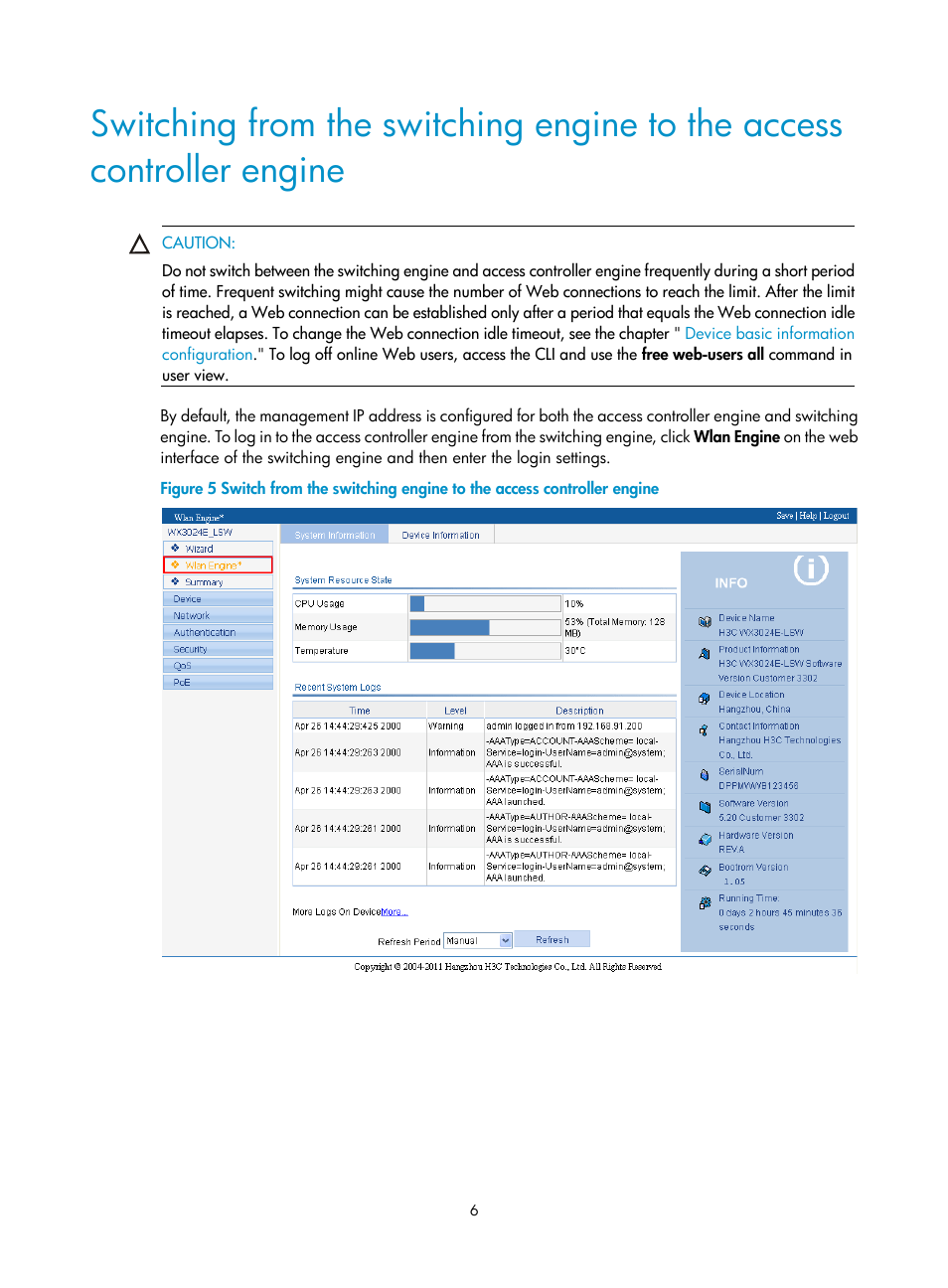 H3C Technologies H3C WX3000E Series Wireless Switches User Manual | Page 19 / 459
