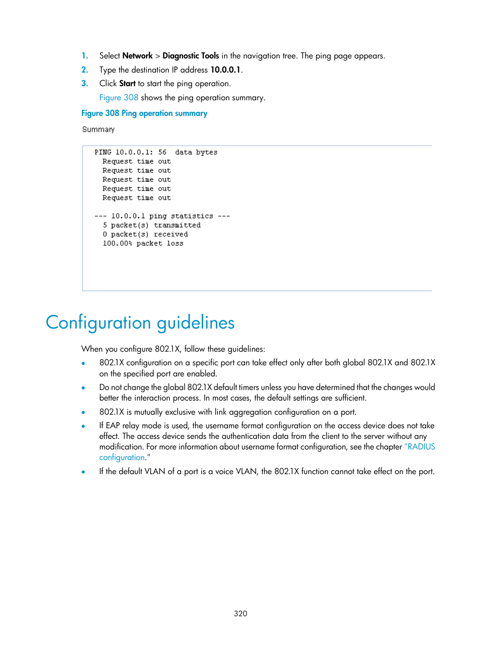Configuration guidelines | H3C Technologies H3C WX3000E Series Wireless Switches User Manual | Page 333 / 459