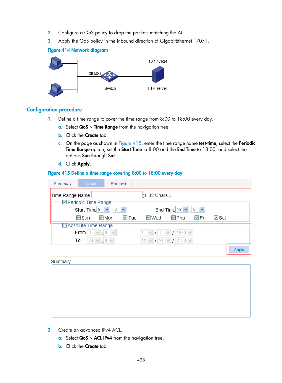 Configuration procedure | H3C Technologies H3C WX3000E Series Wireless Switches User Manual | Page 441 / 459