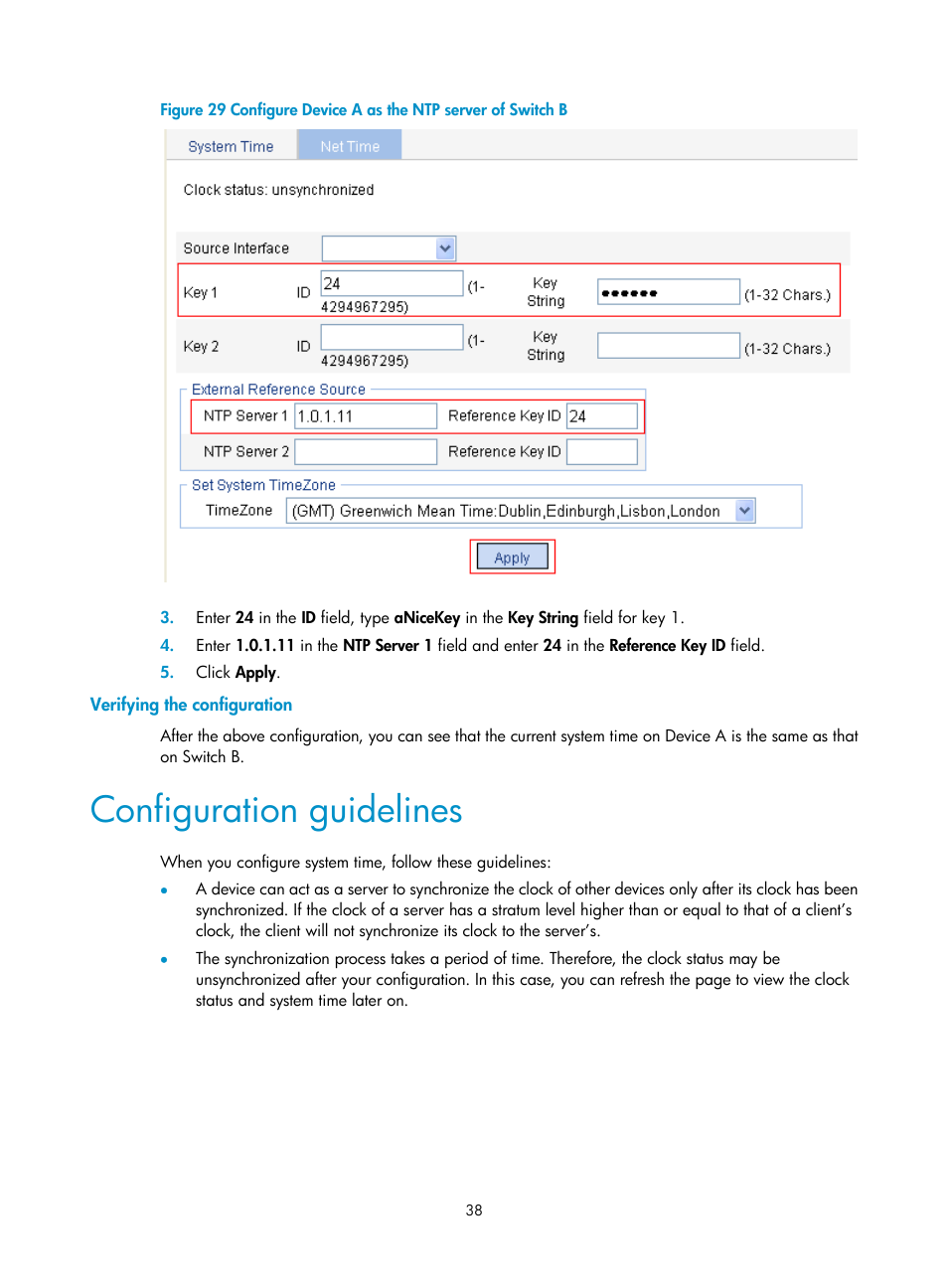 Verifying the configuration, Configuration guidelines | H3C Technologies H3C WX3000E Series Wireless Switches User Manual | Page 51 / 459