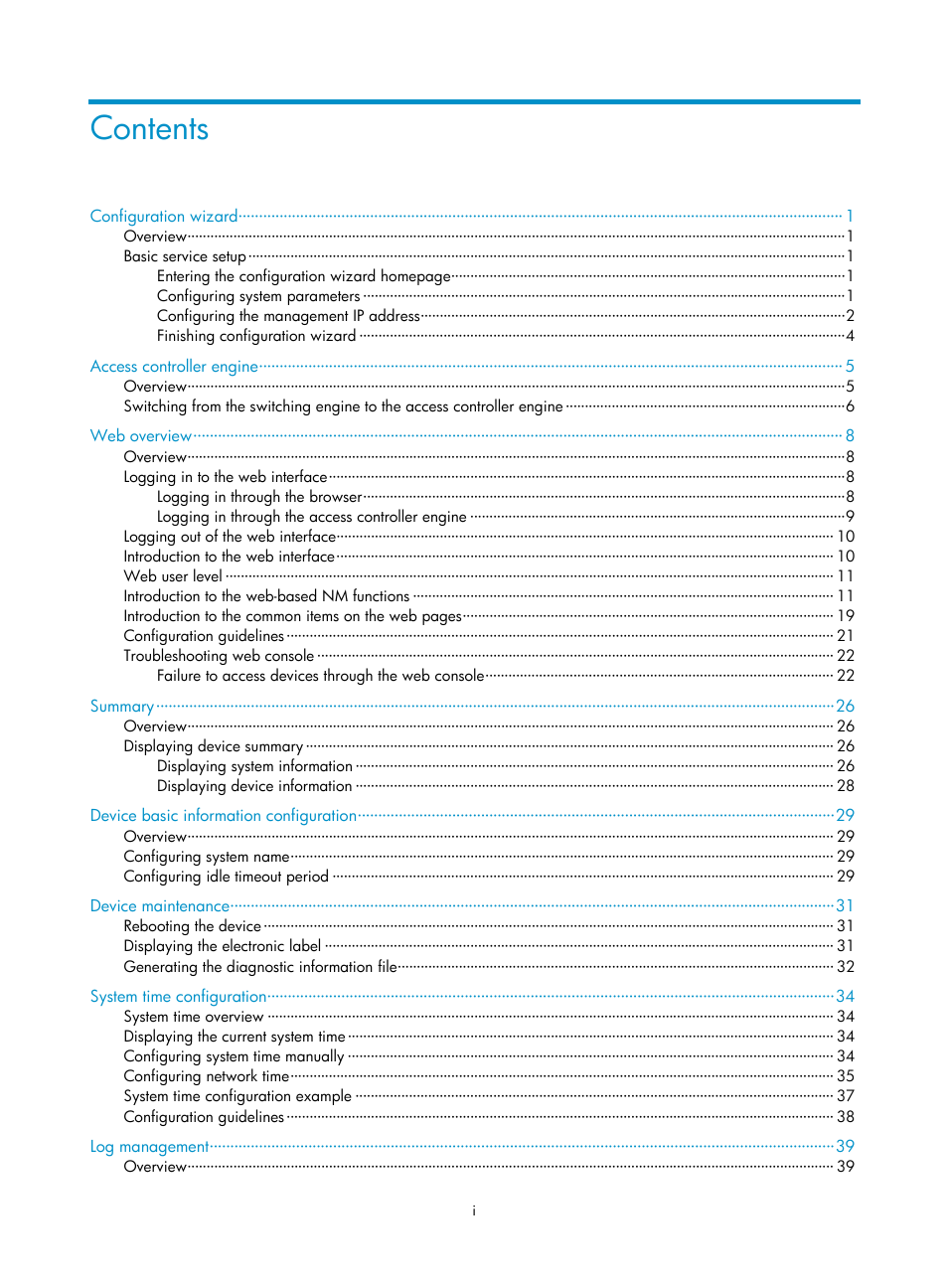 H3C Technologies H3C WX3000E Series Wireless Switches User Manual | Page 6 / 459