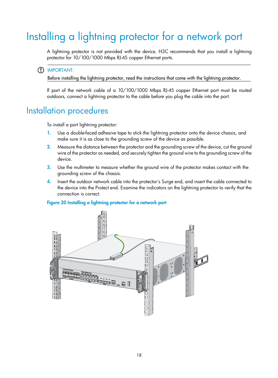 Installation procedures | H3C Technologies H3C WX5500E Series Access Controllers User Manual | Page 24 / 59