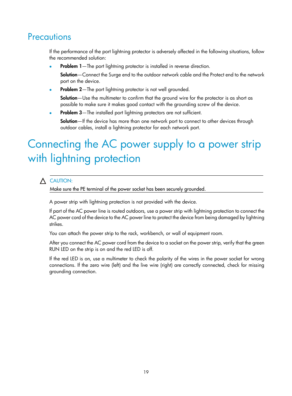 Precautions | H3C Technologies H3C WX5500E Series Access Controllers User Manual | Page 25 / 59